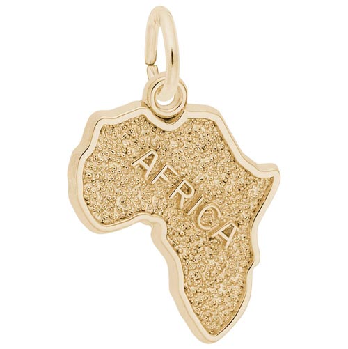 14k Gold Africa Map Charm by Rembrandt Charms