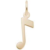 Gold Plate Music Note Accent Charm by Rembrandt Charms
