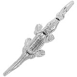 14K White Gold Gator Charm by Rembrandt Charms