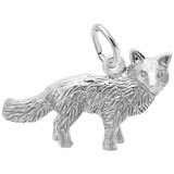 14K White Gold Fox Charm by Rembrandt Charms
