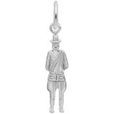 14K White Gold Canada Mountie Charm by Rembrandt Charms