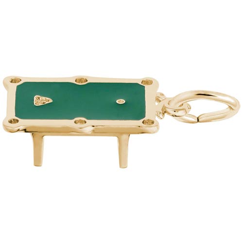 10k Gold Pool Table Charm by Rembrandt Charms 10k Gold Pool Table Charm by Rembrandt Charms