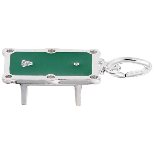 Sterling Silver Pool Table Charm by Rembrandt Charms Sterling Silver Pool Table Charm by Rembrandt Charms