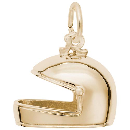 14K Gold Racing Helmet Charm by Rembrandt Charms
