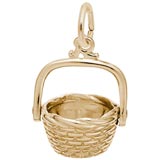 10K Gold Nantucket Basket Charm by Rembrandt Charms