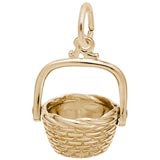 Gold Plated Nantucket Basket Charm by Rembrandt Charms