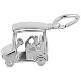 14K White Gold Golf Cart Charm by Rembrandt Charms