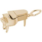 Gold Plate Baby Grand Piano Charm by Rembrandt Charms