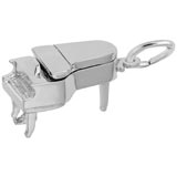 14K White Gold Baby Grand Piano Charm by Rembrandt Charms