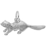 14K White Gold Ferret Charm by Rembrandt Charms