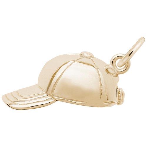 Gold Plated Baseball Cap Charm by Rembrandt Charms
