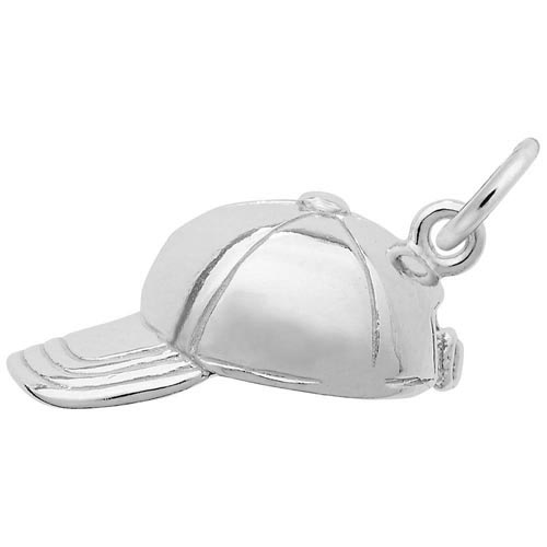 14K White Gold Baseball Cap Charm by Rembrandt Charms