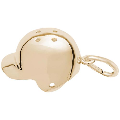 14K Gold Baseball Helmet Charm by Rembrandt Charms