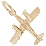 14k Gold Piper Aztec Plane Charm by Rembrandt Charms