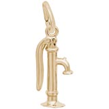Gold Plate Water Pump Charm by Rembrandt Charms