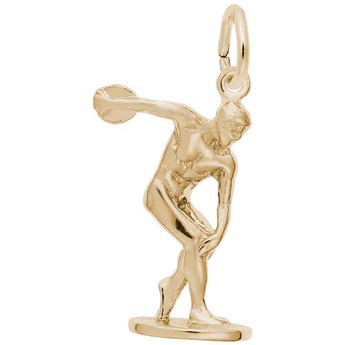 14K Gold Discus Thrower Charm by Rembrandt Charms