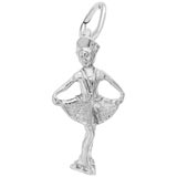 14K White Gold Ice Skater Charm by Rembrandt Charms