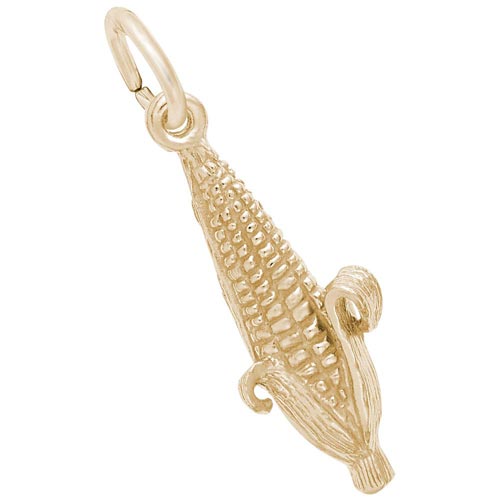 Rembrandt Corn on the Cob Charm, 14K Yellow Gold