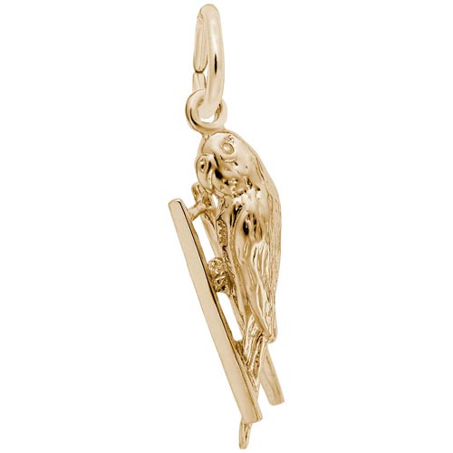 Gold Plate Budgie Charm by Rembrandt Charms Gold Plate Budgie Charm by Rembrandt Charms