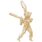 14K Gold Baseball Player Charm by Rembrandt Charms