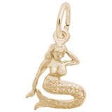 Gold Plate Mermaid Accent Charm by Rembrandt Charms