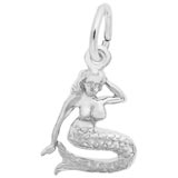 14K White Gold Mermaid Accent Charm by Rembrandt Charms