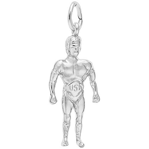 Sterling Silver Wrestler Charm by Rembrandt Charms