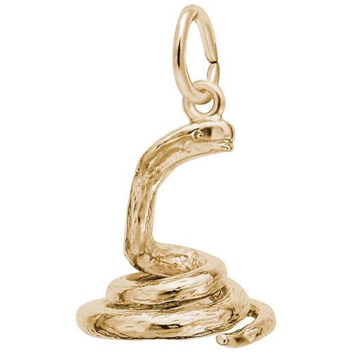14K Gold Cobra Snake Charm by Rembrandt Charms 14K Gold Cobra Snake Charm by Rembrandt Charms