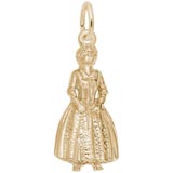 10K Gold Colonial Woman Charm by Rembrandt Charms