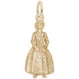 14K Gold Colonial Woman Charm by Rembrandt Charms