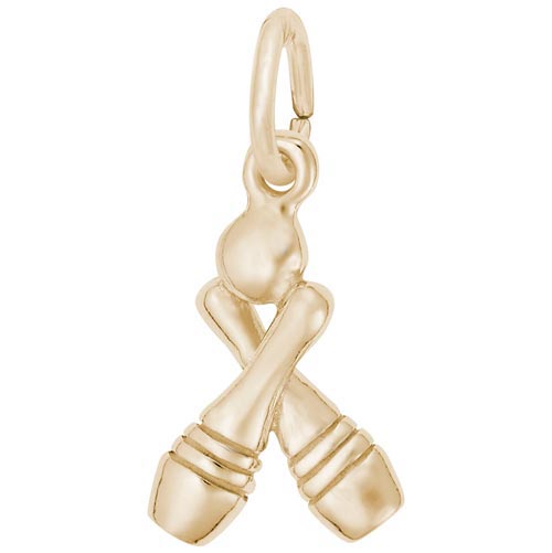 Gold Plate Bowling Accent Charm by Rembrandt Charms Gold Plate Bowling Accent Charm by Rembrandt Charms