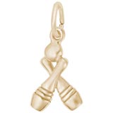 Rembrandt Bowling Accent Charm, 10K Yellow Gold