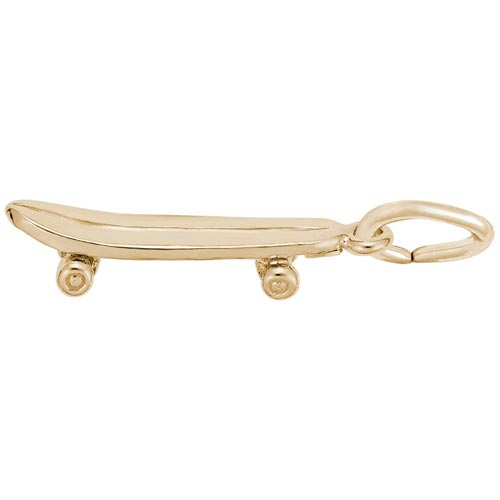10K Gold Skateboard Charm by Rembrandt Charms