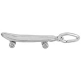 14K White Gold Skateboard Charm by Rembrandt Charms