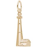 14K Gold Tybee Is. GA. Lighthouse Charm by Rembrandt Charms