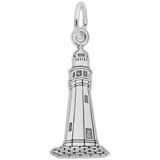 14K White Gold Buffalo NY Lighthouse Charm by Rembrandt Charms
