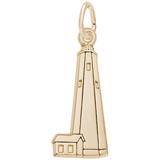 Gold Plated Bald Head Lighthouse Charm by Rembrandt Charms