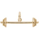 14K Gold Barbell Charm by Rembrandt Charms