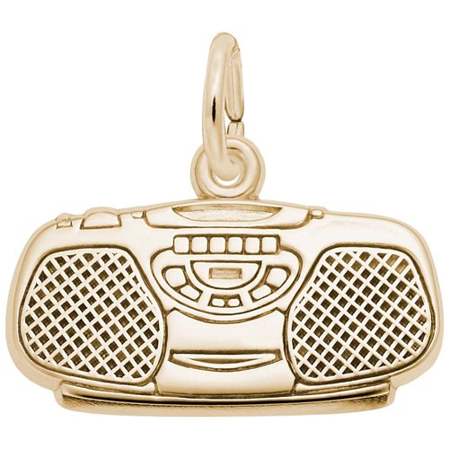 14K Gold Boom Box Charm by Rembrandt Charms