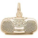 10K Gold Boom Box Charm by Rembrandt Charms