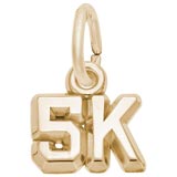 Gold Plate 5K Race Accent Charm by Rembrandt Charms