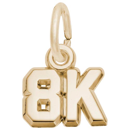Gold Plate 8K Race Accent Charm by Rembrandt Charms Gold Plate 8K Race Accent Charm by Rembrandt Charms