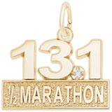 Gold Plated 13.1 Marathon (stone) by Rembrandt Charms