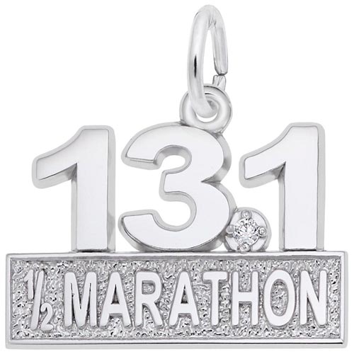 14k White Gold 13.1 Marathon (stone) by Rembrandt Charms 14k White Gold 13.1 Marathon (stone) by Rembrandt Charms