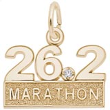 14k Gold 26.2 Marathon (stone) by Rembrandt Charms