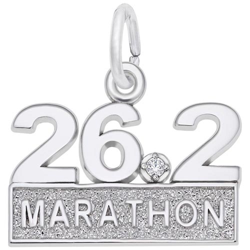 14k White Gold 26.2 Marathon (stone) by Rembrandt Charms 14k White Gold 26.2 Marathon (stone) by Rembrandt Charms