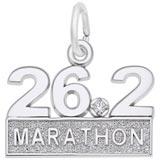 14k White Gold 26.2 Marathon (stone) by Rembrandt Charms