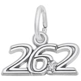 14k White Gold 26.2 Marathon (stone) by Rembrandt Charms
