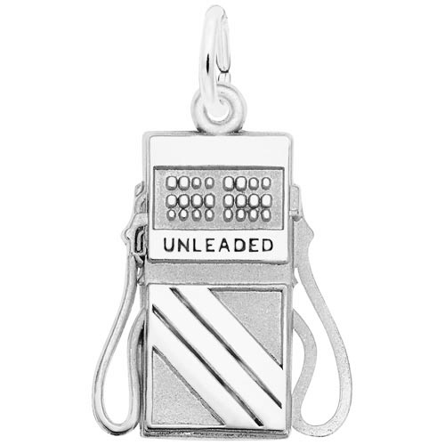 14K White Gold Gas Pump Charm by Rembrandt Charms 14K White Gold Gas Pump Charm by Rembrandt Charms