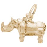 10K Gold Rhino Charm by Rembrandt Charms